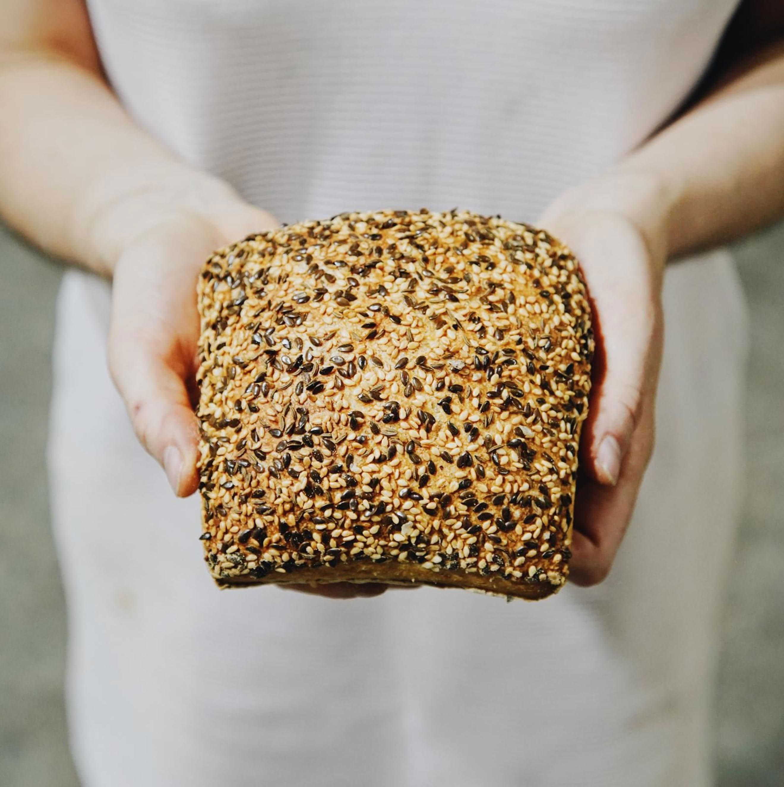Bread: Ciabatta Rolls - Square - Seeded - BF